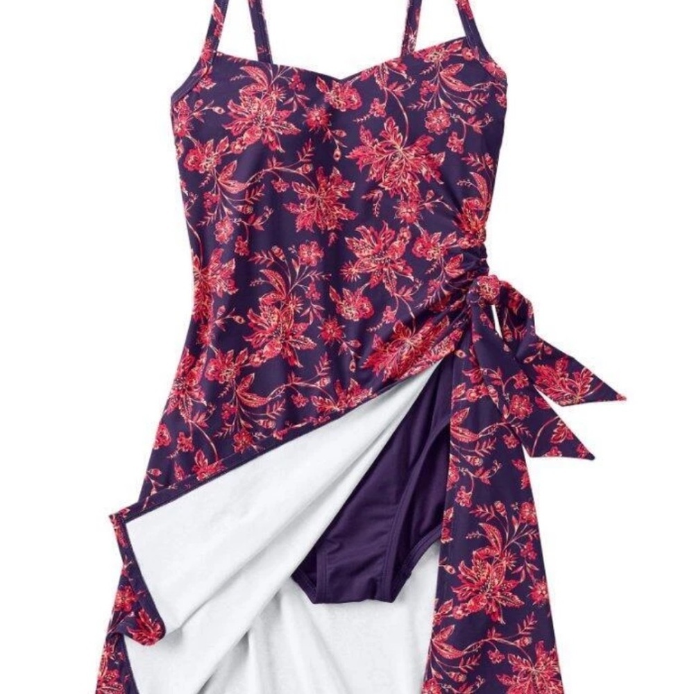 Lands' End Chlorine Resistant Swim Dress 18D - Picture 4 of 13